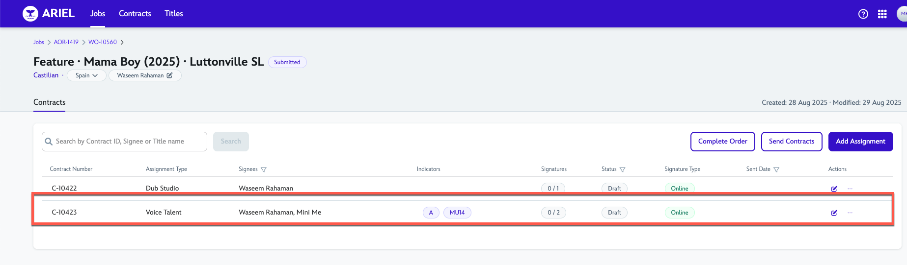 Contract with multiple signee Contract with multiple signee