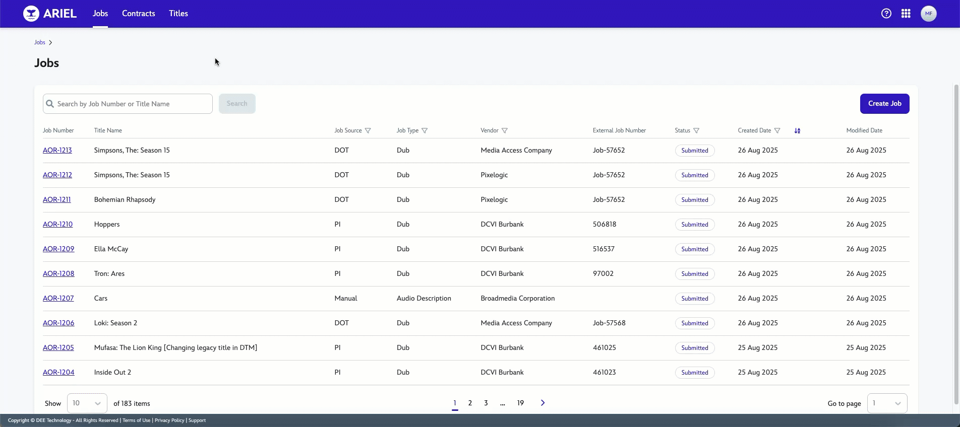 Contract Status View