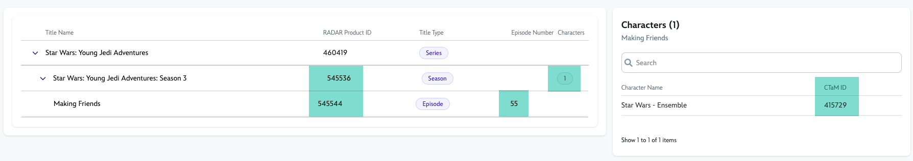 Title Episodes View